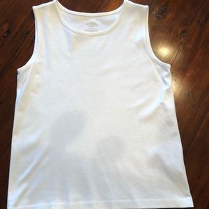 L.L Bean White Cotton Shell